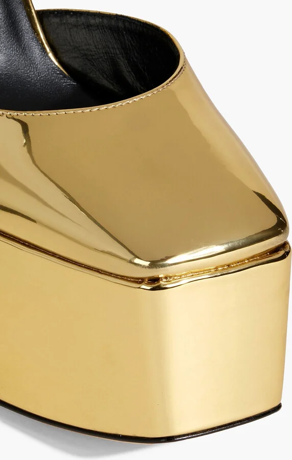 Bebe mirrored-leather platform pumps - Image 4