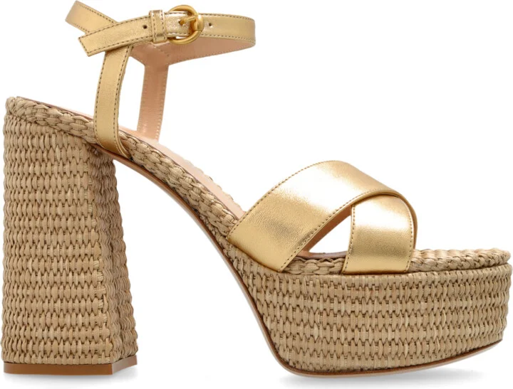 Bebe Platform Sandals, , - Gold