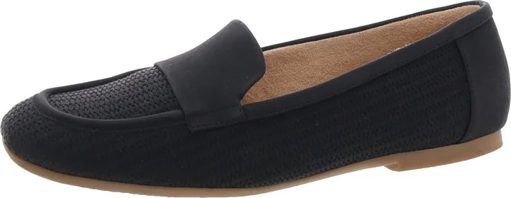 Bebe Womens Textured Faux Leather Ballet Flats