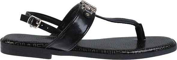 bebe Women's Thong Sandals - Flat Summer Sandals with Ankle Strap and Double B Logo, Tan, - Image 3