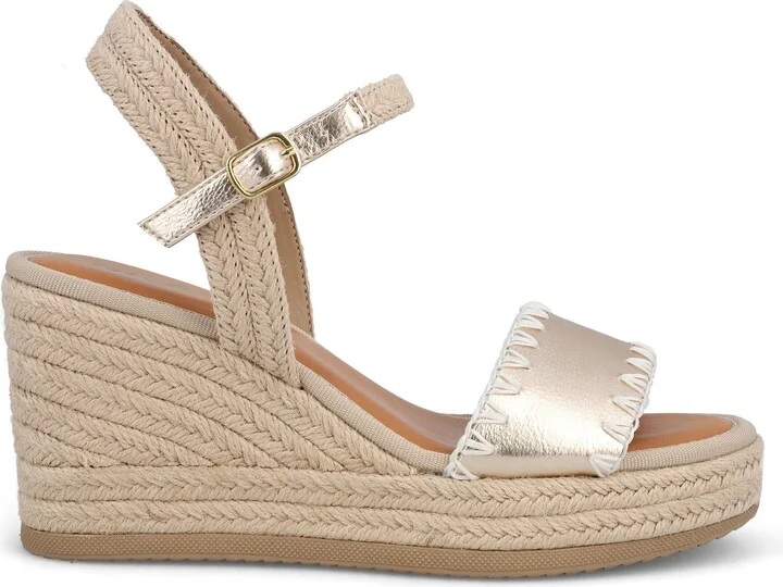 Becky Ankle Strap Espadrille Platform Wedge Sandal - Image 2