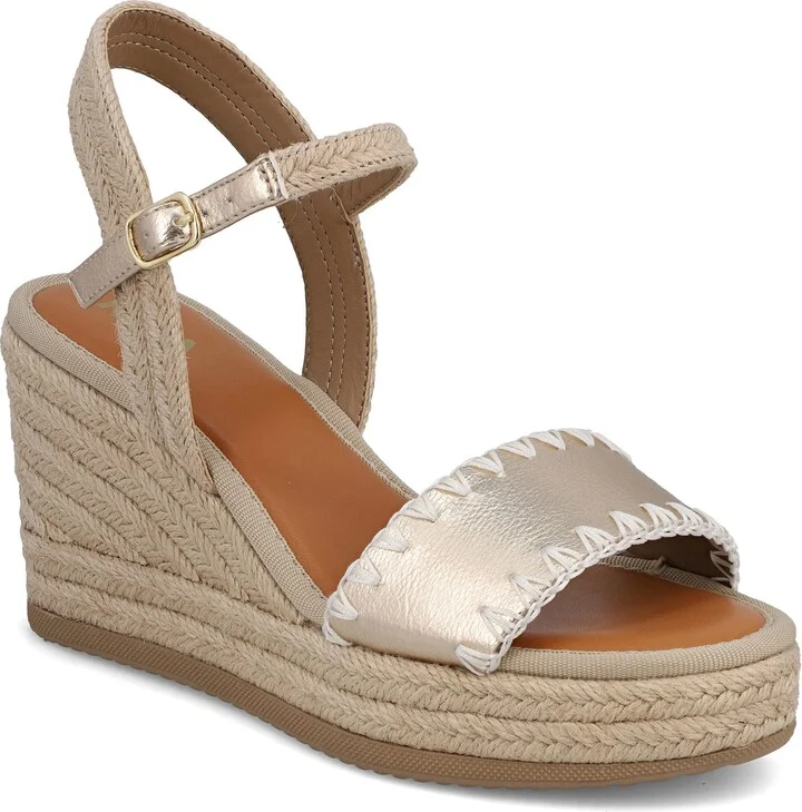 Becky Ankle Strap Espadrille Platform Wedge Sandal