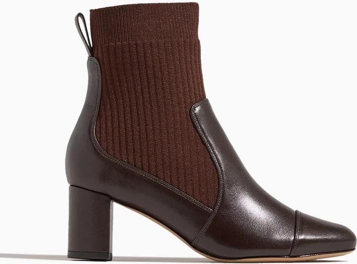 Becky Knit Bootie 60 in Dark Brown