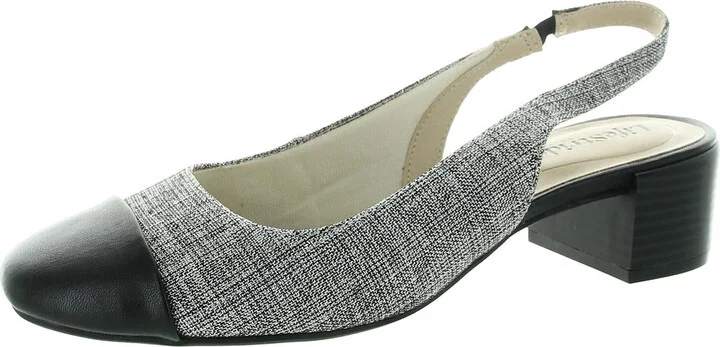 Becoming Womens Toe Cap Slingback Heels