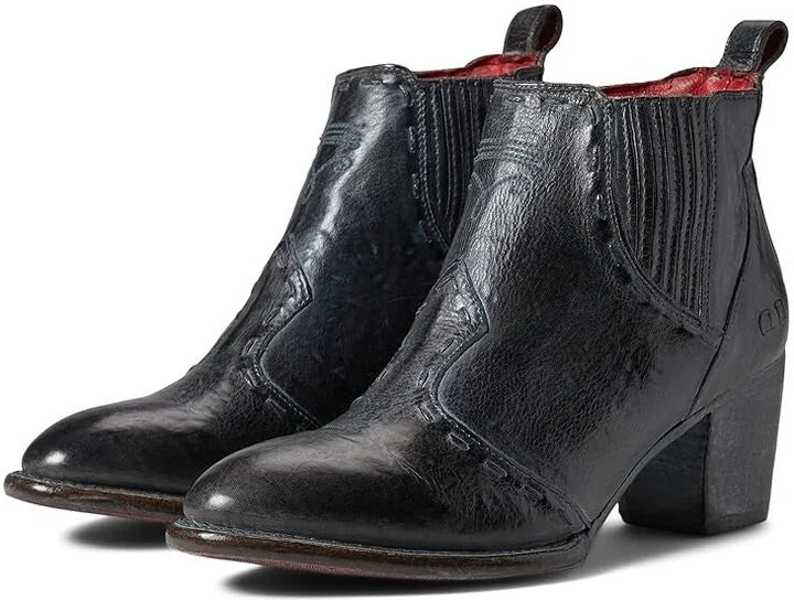 Bed Stu Brie II F393078-002 Boots Women's US 6 Black Leather Block Heel ZOGG178