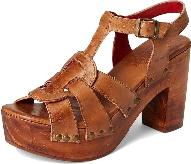 Bed Stu Caitlin 2 Women's Wedge Shoes Tan Rustic : 9.5 M, Leather - Image 5