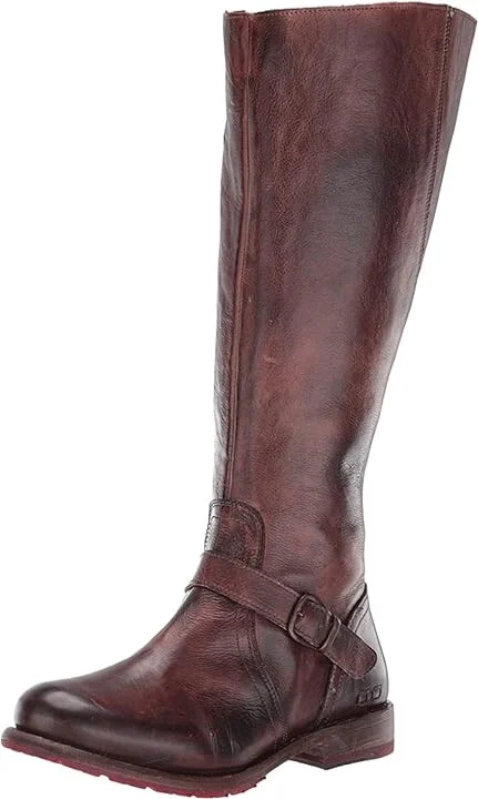 Bed Stu Glaye Wide Calf Women's Boots Teak Rustic : 6 M, Leather - Image 2