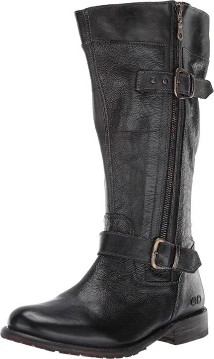 Bed Stu Gogo Lug Wide Calf Women's Boots Black Rustic : 6 M, Leather - Image 2