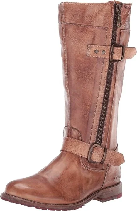 Bed Stu Gogo Lug Wide Calf Women's Boots Tan Rustic : 6 M, Leather - Image 2