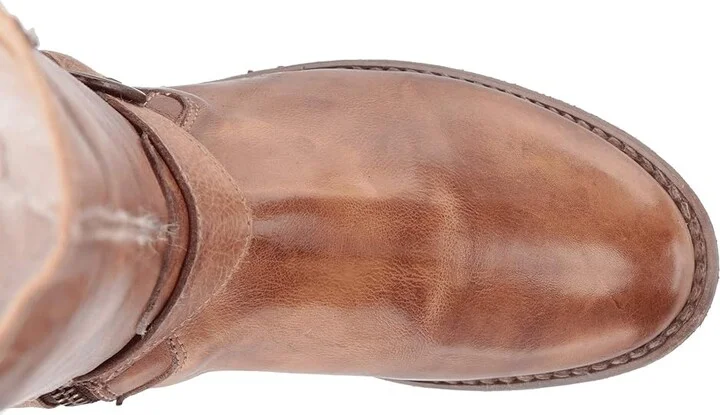 Bed Stu Gogo Lug Wide Calf Women's Boots Tan Rustic : 6 M, Leather - Image 3