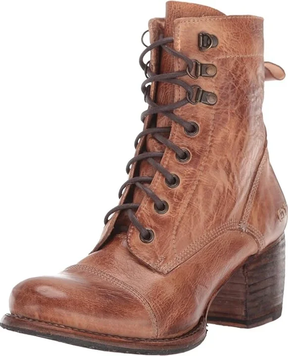 Bed Stu Judgement Women's Dress Lace-up Boots Tan Rustic : 6 M, Leather - Image 2