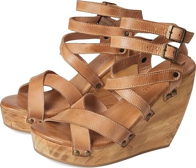 Bed Stu Juliana Ii Women's Wedge Shoes Tan DD : 8.5 M, Leather