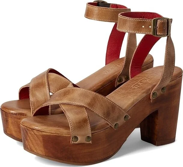 Bed Stu Kalah High Women's Heels Oats Rustic : 10 M, Leather