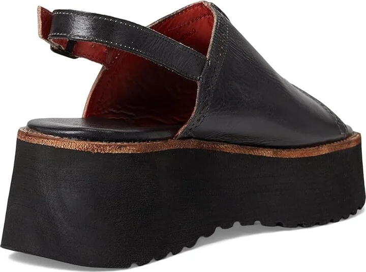 Bed Stu Library Women's Wedge Shoes Black Rustic : 7 M, Leather - Image 4