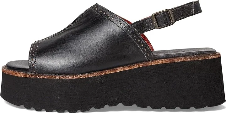 Bed Stu Library Women's Wedge Shoes Black Rustic : 7 M, Leather - Image 6