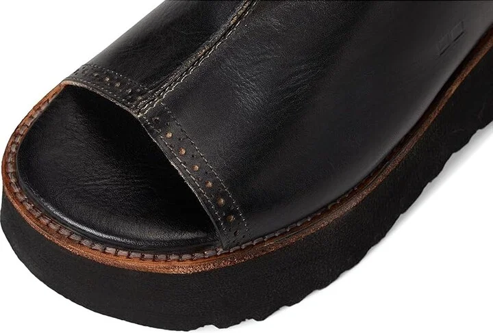 Bed Stu Library Women's Wedge Shoes Black Rustic : 7 M, Leather - Image 7