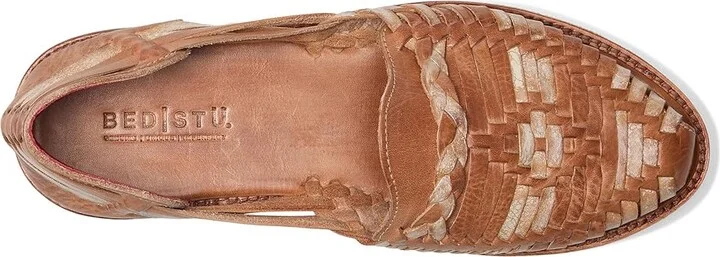 Bed Stu Lizzie Women's Wedge Shoes Tan Rustic Nectar Lux : 10 M, Leather - Image 2