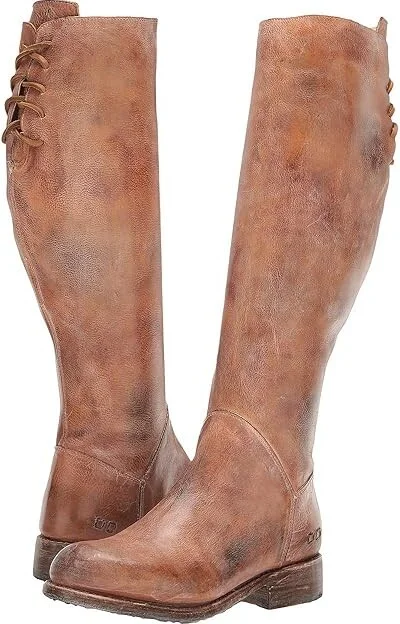 Bed Stu Manchester II Women's Zip Boots Tan Rustic Leather : 6.5 M