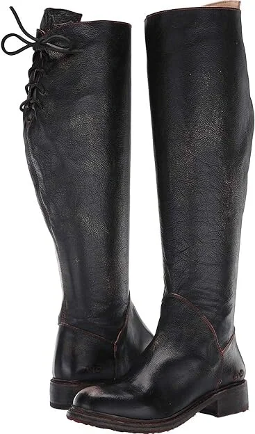 Bed Stu Manchester Wide Calf Women's Boots Black Hand : 6 M, Leather