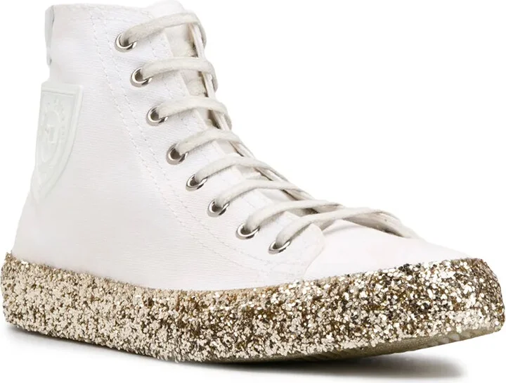 Bedford glitter-embellished hi-top sneakers - Image 2