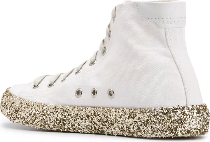 Bedford glitter-embellished hi-top sneakers - Image 3