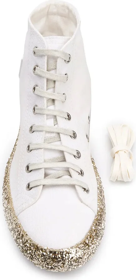 Bedford glitter-embellished hi-top sneakers - Image 4