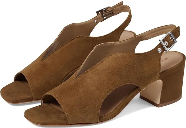 Bedford Heeled Sandal Women's US 9.5M Medium Safari Suede Buckle FZP024 (9.5,Safari)