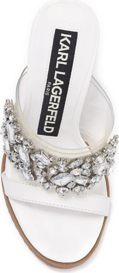 Bedika Crystal Embellished Clear Strap Sandal - Image 4