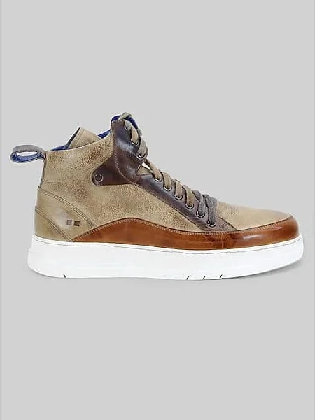 Bedstu Men's Workbench Moc Toe Sneakers Cafe Latte Rustic