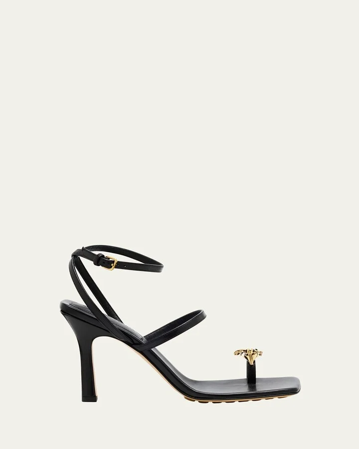 Bee Strappy Nappa Leather Sandals