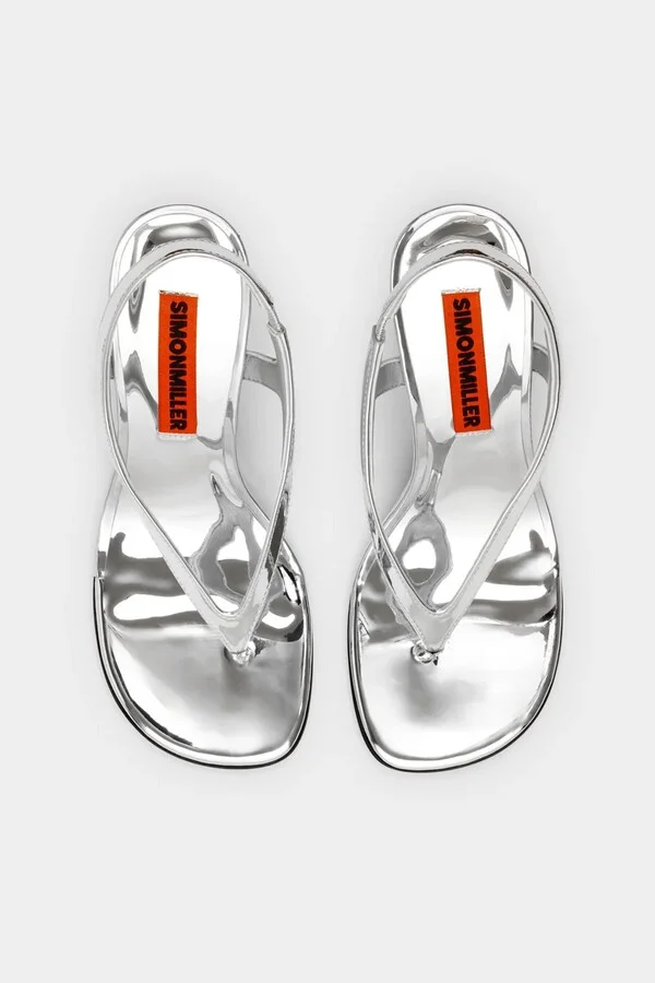 Beep Thong Wedge in Silver - Image 2