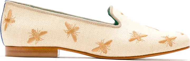 Bees straw loafers