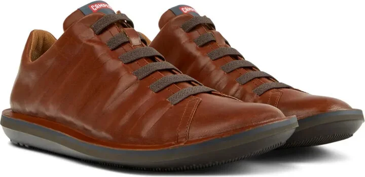 Beetle lace-up leather sneakers - Image 2