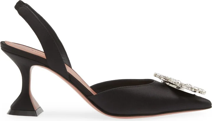 Begum Crystal Pointed Toe Slingback Pump - Image 3
