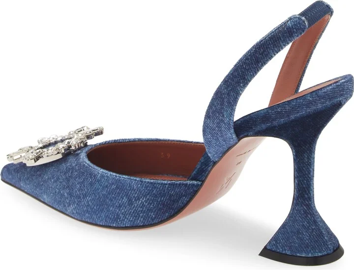 Begum Crystal Pointed Toe Slingback Pump - Image 2