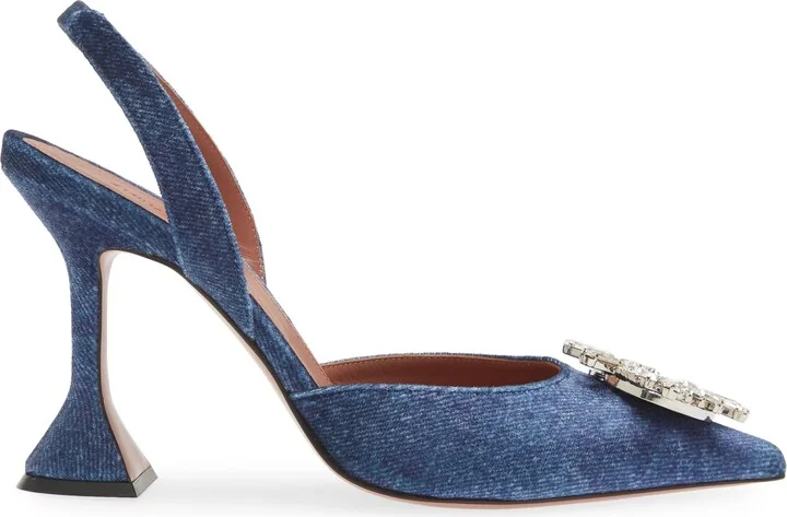 Begum Crystal Pointed Toe Slingback Pump - Image 3