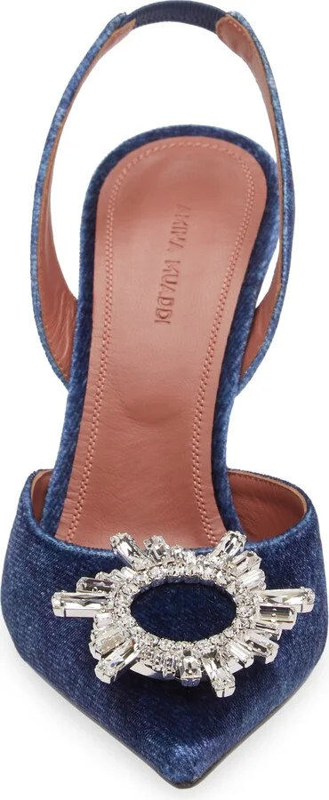Begum Crystal Pointed Toe Slingback Pump - Image 4