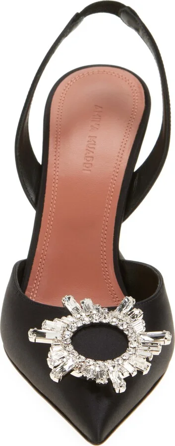Begum Crystal Pointed Toe Slingback Pump - Image 4