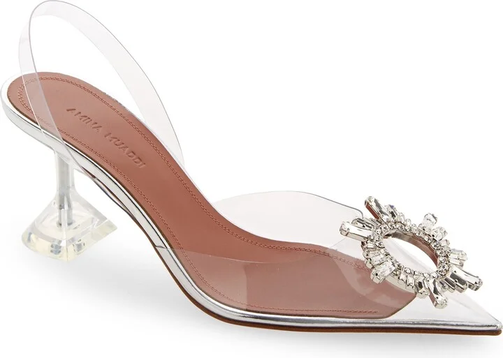 Begum Glass Pointed Toe Slingback Pump