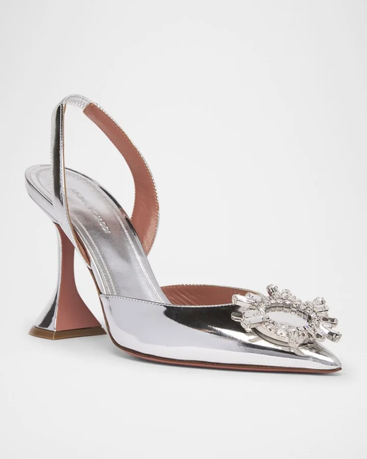 Begum Mirror Ornament Slingback Pumps - Image 3