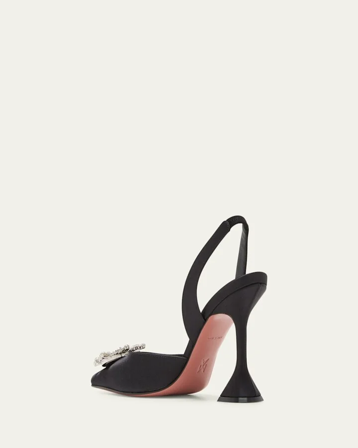 Begum Satin Crystal Slingback Pumps - Image 5