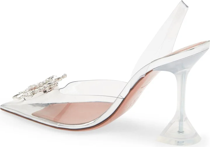 Begum Transparent Pointed Toe Slingback Pump - Image 2