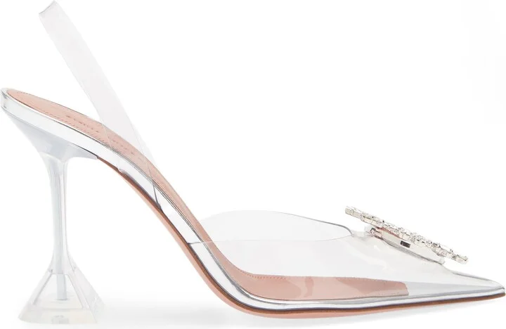Begum Transparent Pointed Toe Slingback Pump - Image 3
