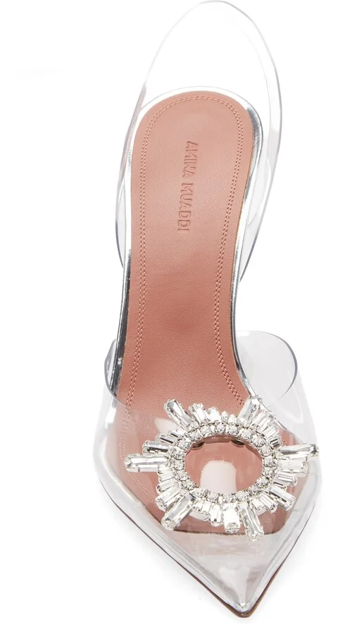 Begum Transparent Pointed Toe Slingback Pump - Image 4
