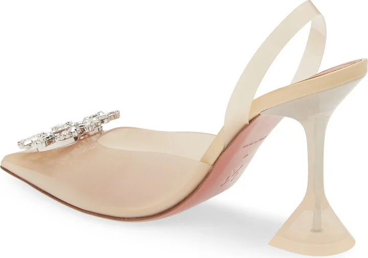 Begum Transparent Pointed Toe Slingback Pump - Image 8