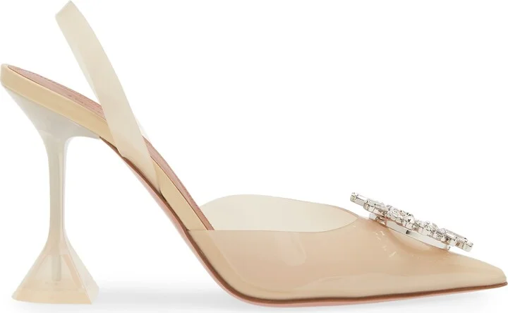Begum Transparent Pointed Toe Slingback Pump - Image 9