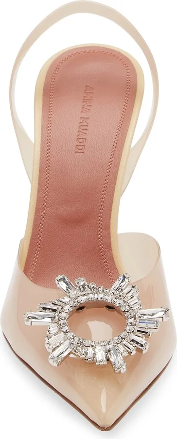Begum Transparent Pointed Toe Slingback Pump - Image 10