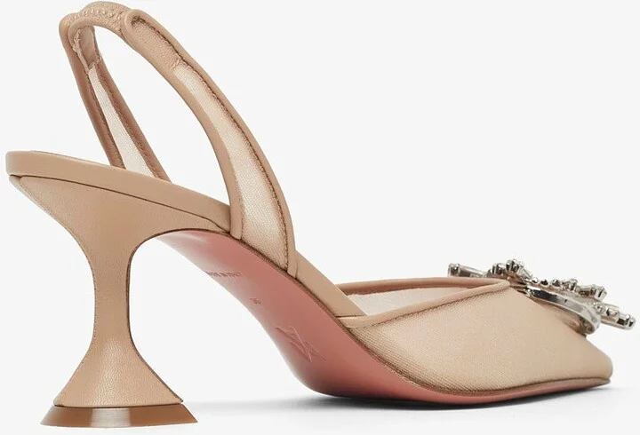 Begum70 beige mesh slingback pumps - Image 2