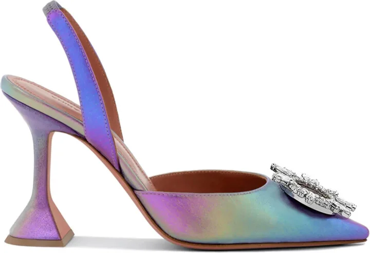 Begun 95mm crystal-embellished pumps