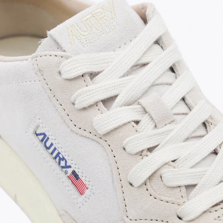 Beige And Brown Leather Medalist Sneakers - Image 4